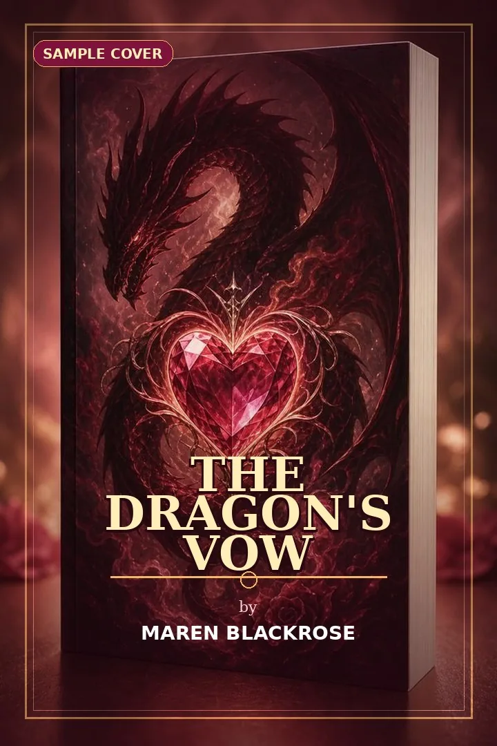 The Dragon's Vow sample romantasy book cover by Maren Blackrose